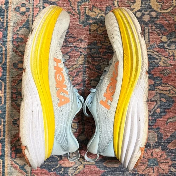 Hoka Women's Shoes in Light Blue and Yellow - Picture 2 of 6